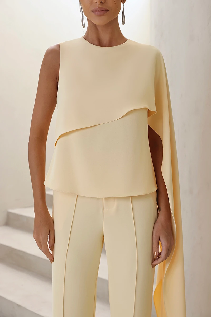Dot Clothing - Set Dot Clothing Pants and Asymmetric Shirt Butter - 2860AMAR