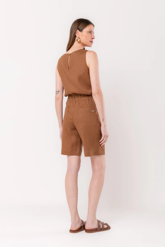 Hidrogênio - BEAR LINEN BERMUDA SHORTS - 20545585