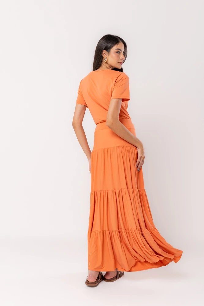 Hidrogênio - LONG SKIRT 3 MARIAS CARROT - 18925189 Hidrogênio - LONG SKIRT 3 MARIAS CARROT - 18925189