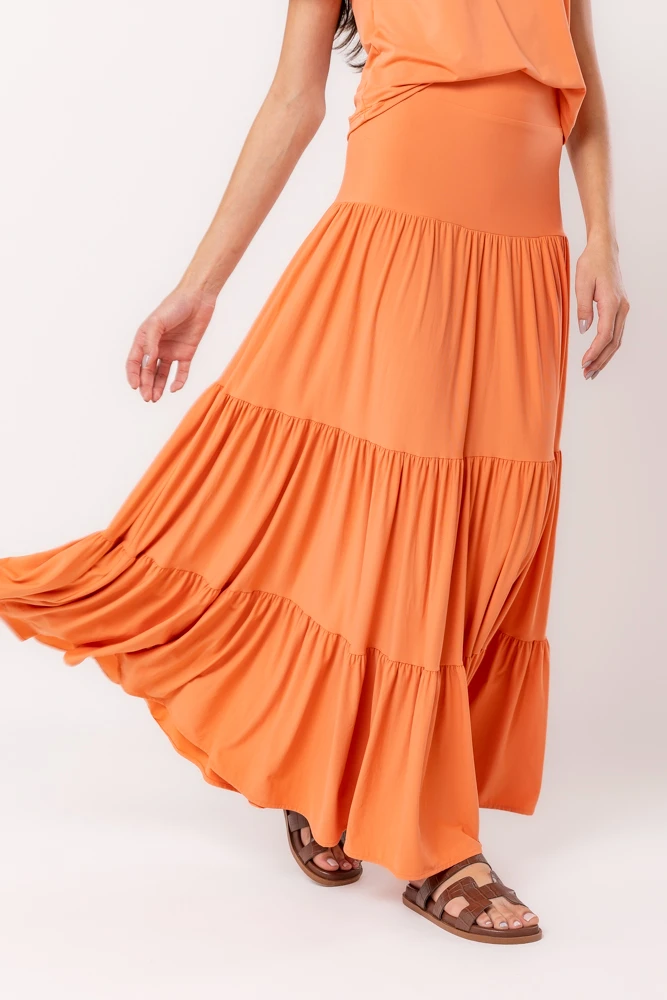 Hidrogênio - LONG SKIRT 3 MARIAS CARROT - 18925189 Hidrogênio - LONG SKIRT 3 MARIAS CARROT - 18925189