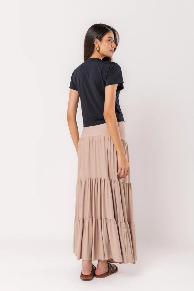 Hidrogênio - 3 MARIAS CHOCOLATE LONG SKIRT - 18925032 Hidrogênio - 3 MARIAS CHOCOLATE LONG SKIRT - 18925032