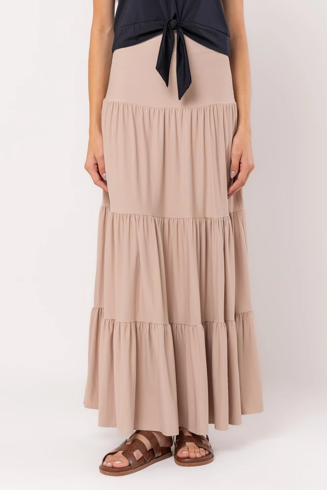 Hidrogênio - 3 MARIAS CHOCOLATE LONG SKIRT - 18925032 Hidrogênio - 3 MARIAS CHOCOLATE LONG SKIRT - 18925032