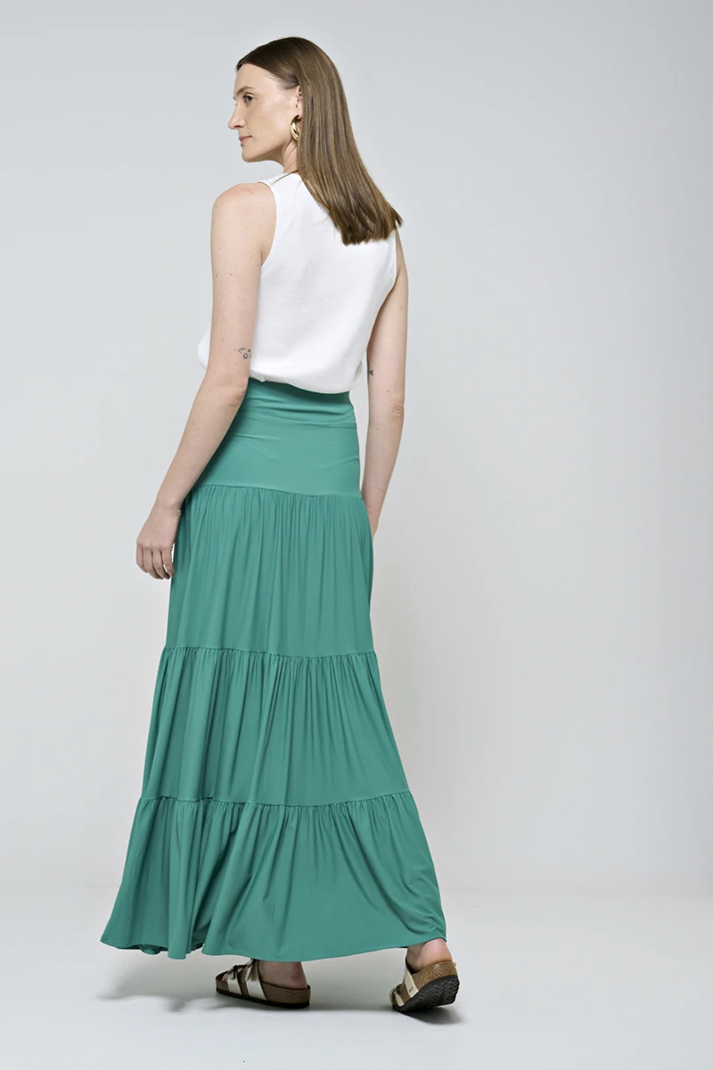 Hidrogênio - LONG SKIRT 3 MARIAS SALVIA - 18925300 Hidrogênio - LONG SKIRT 3 MARIAS SALVIA - 18925300