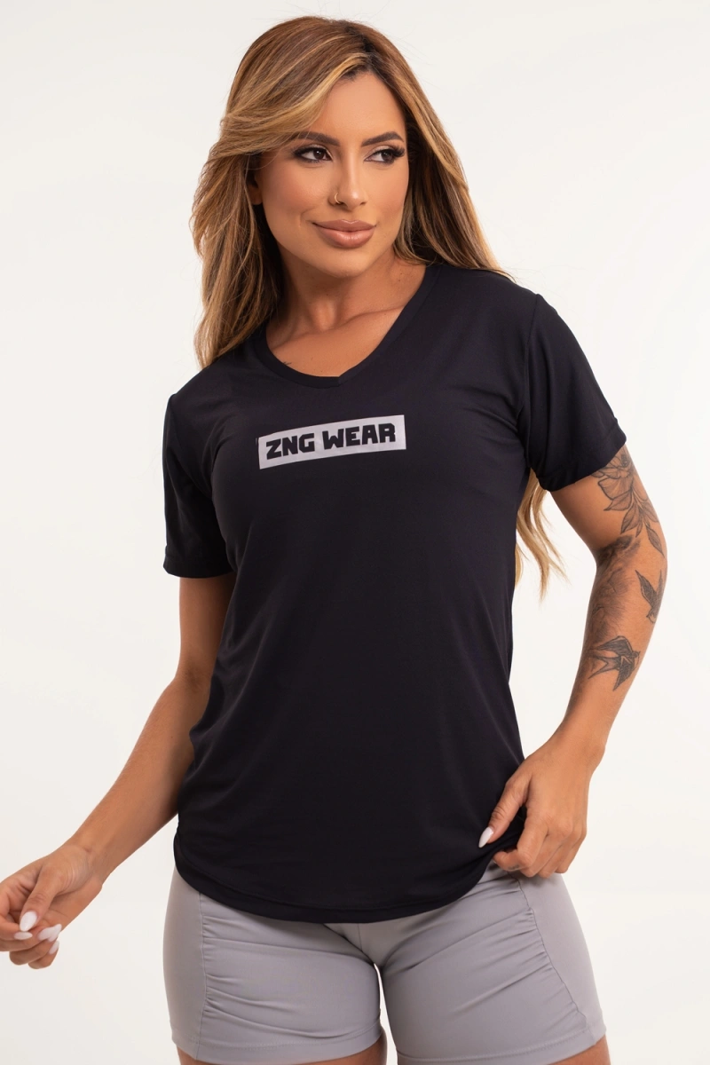 ZNG - BLACK BABYLOOK TOP - BLU320