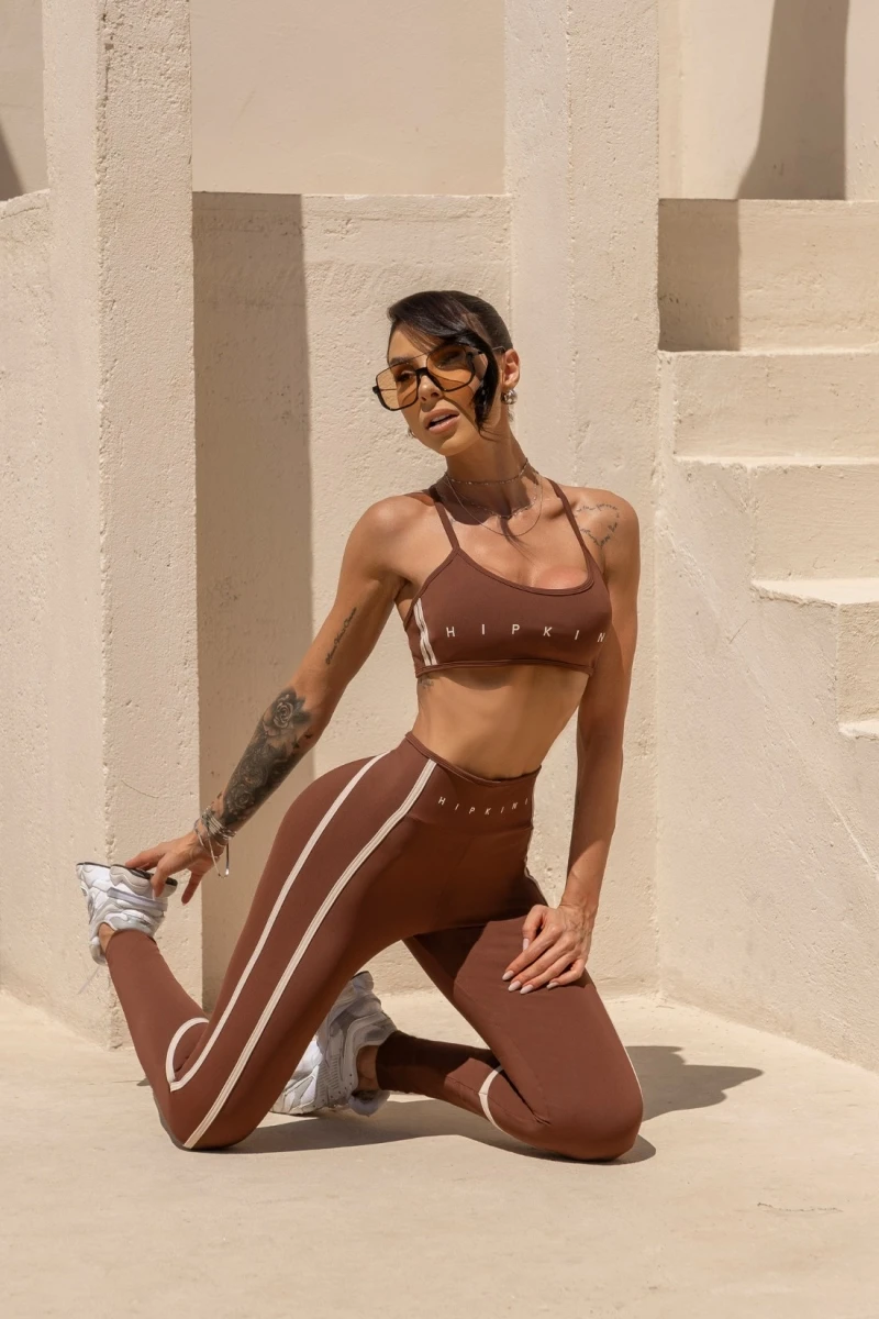 Hipkini - Time For Me Brown Fitness Top with Adjustable Straps - 33331411