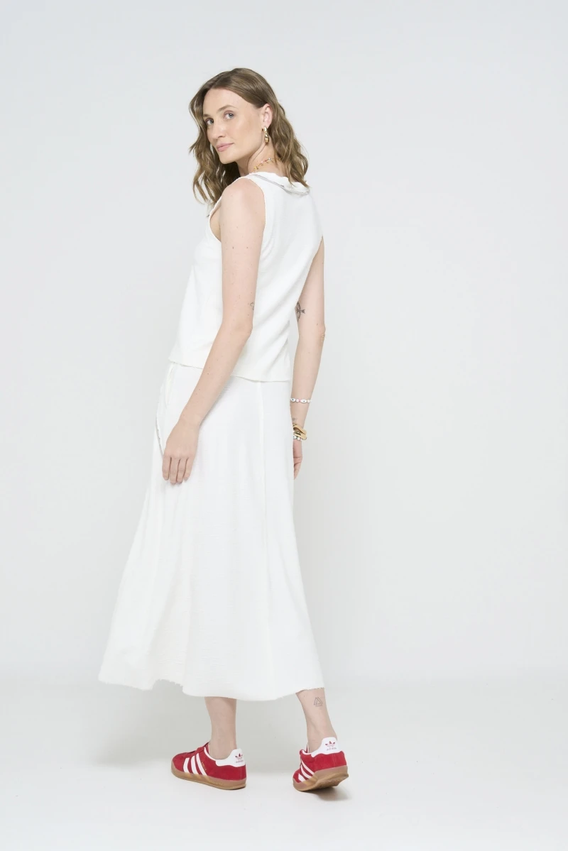 Hidrogênio - MIDI SKIRT WITH VIVO AMNI OFF WHITE - 20599018 Hidrogênio - MIDI SKIRT WITH VIVO AMNI OFF WHITE - 20599018