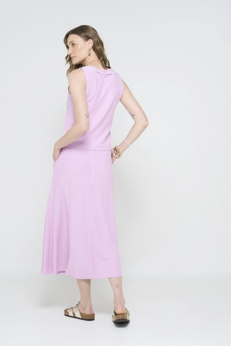 Hidrogênio - MIDI SKIRT WITH AMNI GROSELHA PIPE - 20599555 Hidrogênio - MIDI SKIRT WITH AMNI GROSELHA PIPE - 20599555