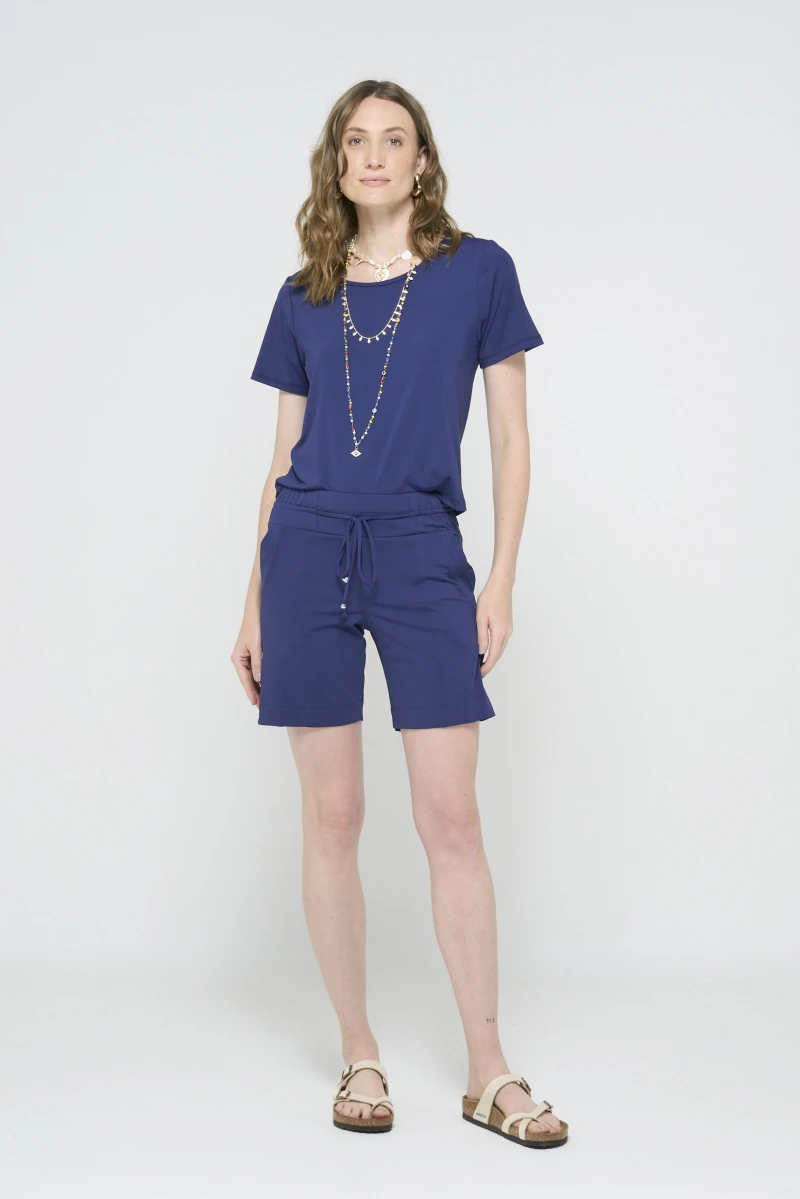 Hidrogênio - BERMUDA SHORTS WITH ELASTIC WAISTBAND AND NAVY POCKETS - 19603004 Hidrogênio - BERMUDA SHORTS WITH ELASTIC WAISTBAND AND NAVY POCKETS - 19603004