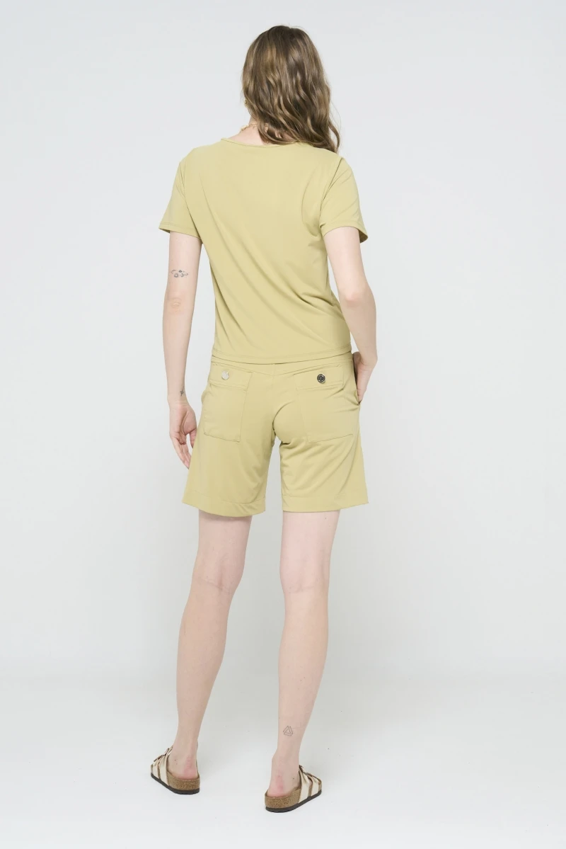 Hidrogênio - BERMUDA SHORTS WITH ELASTIC WAISTBAND AND CANA GREEN CHANNEL AND POCKETS - 19603479 Hidrogênio - BERMUDA SHORTS WITH ELASTIC WAISTBAND AND CANA GREEN CHANNEL AND POCKETS - 19603479