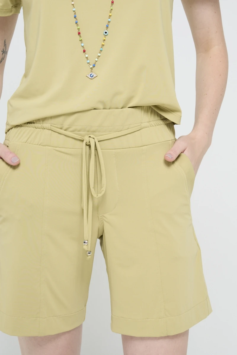 Hidrogênio - BERMUDA SHORTS WITH ELASTIC WAISTBAND AND CANA GREEN CHANNEL AND POCKETS - 19603479 Hidrogênio - BERMUDA SHORTS WITH ELASTIC WAISTBAND AND CANA GREEN CHANNEL AND POCKETS - 19603479