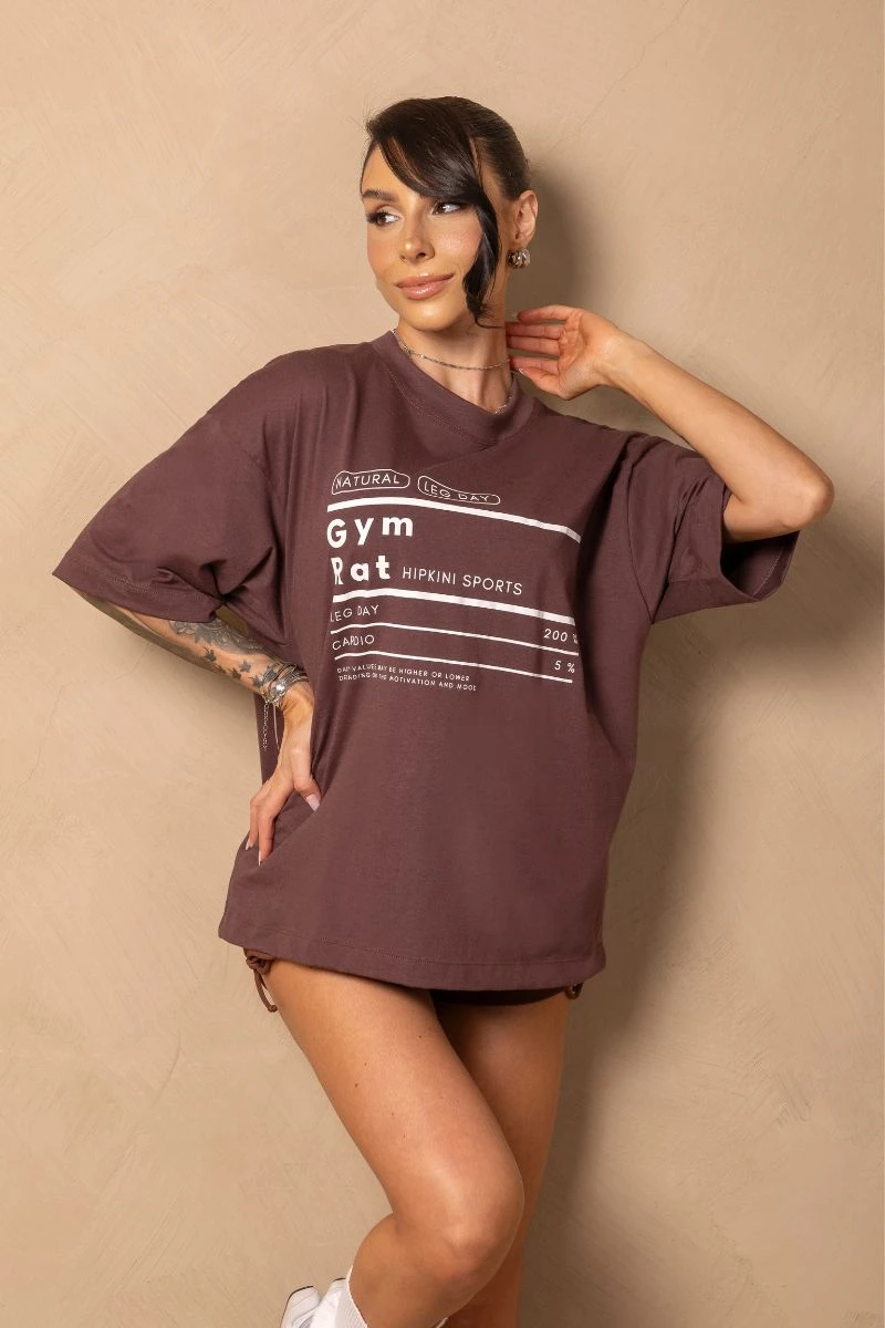 Hipkini - T-Shirt Fitness Time For Me Brown - 33331415