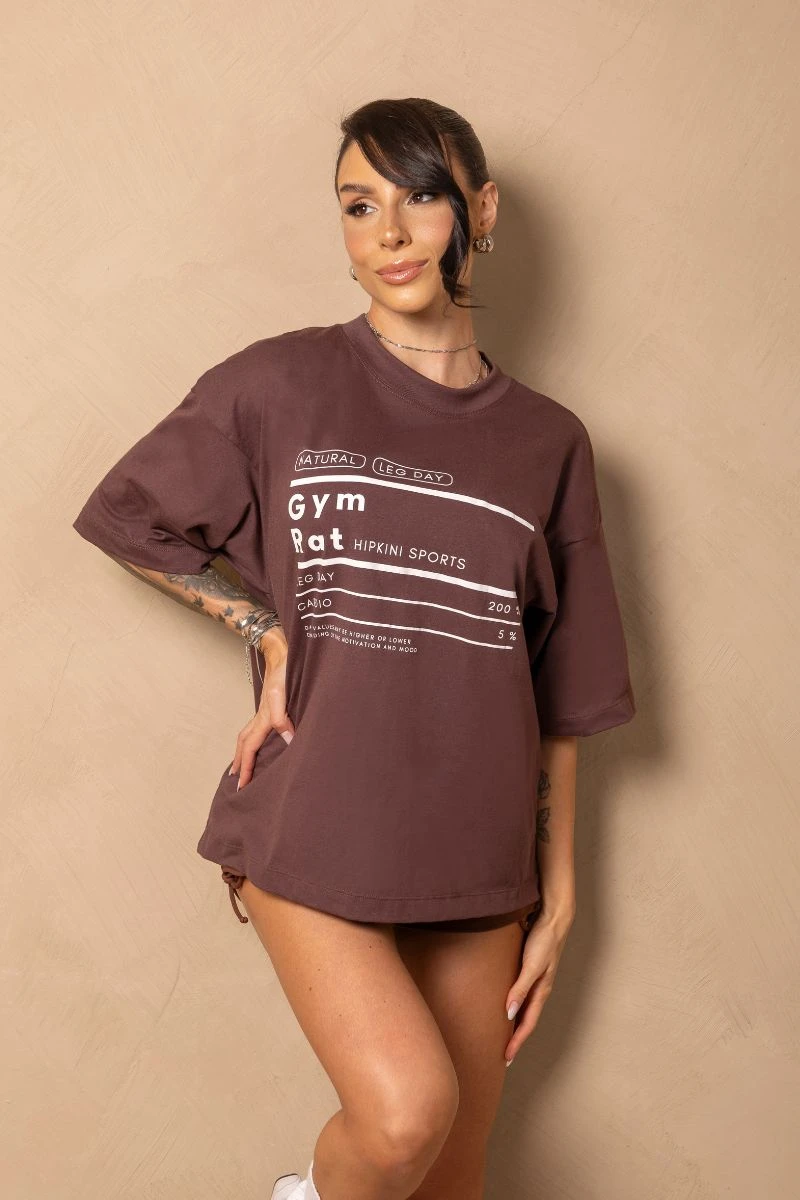 Hipkini - T-Shirt Fitness Time For Me Brown - 33331415