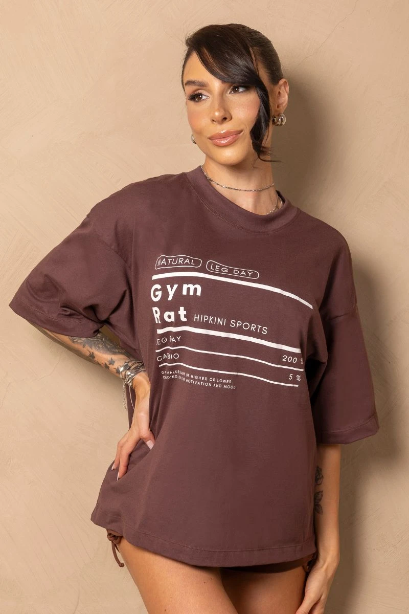 Hipkini - T-Shirt Fitness Time For Me Brown - 33331415