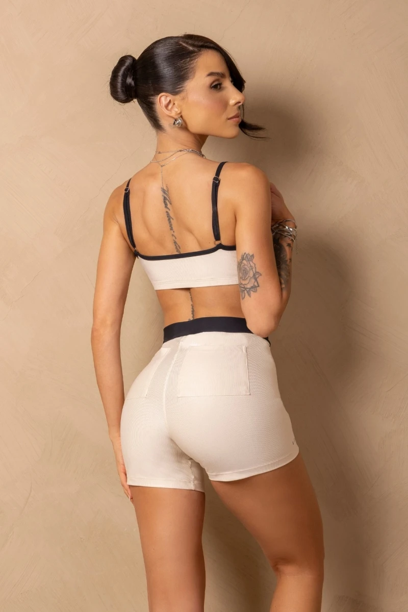 Hipkini - Time for Me Cream Shorts with Silk - 33331421