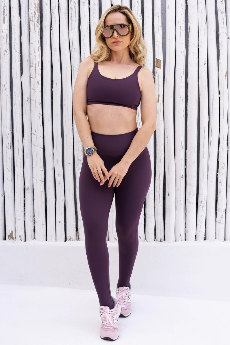 Lets Gym - Legging New Basic Colors Dark Berry - 2866DB