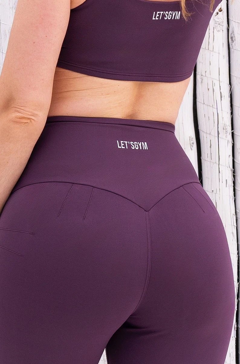 Lets Gym - Legging New Basic Colors Dark Berry - 2866DB