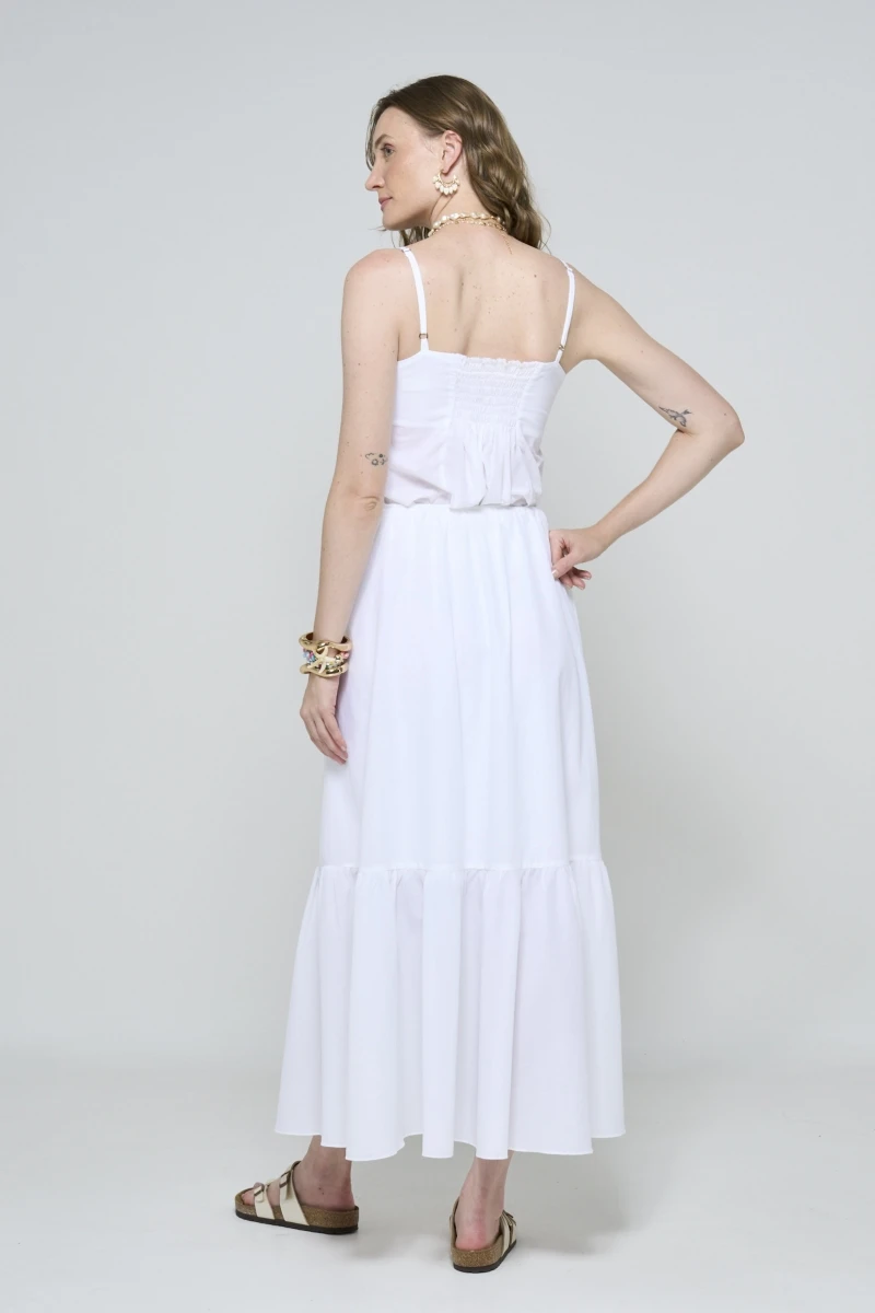 Hidrogênio - WHITE BOHO SKIRT - 20614002