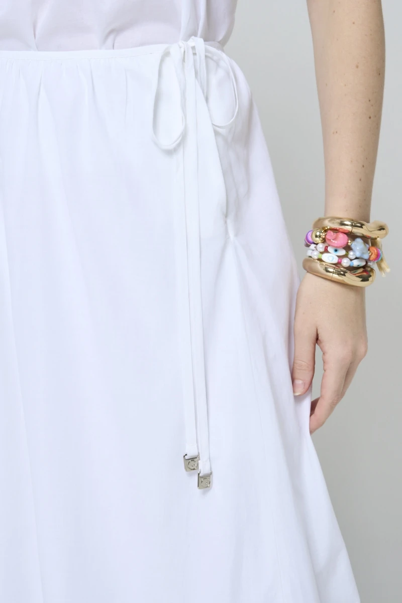 Hidrogênio - WHITE BOHO SKIRT - 20614002