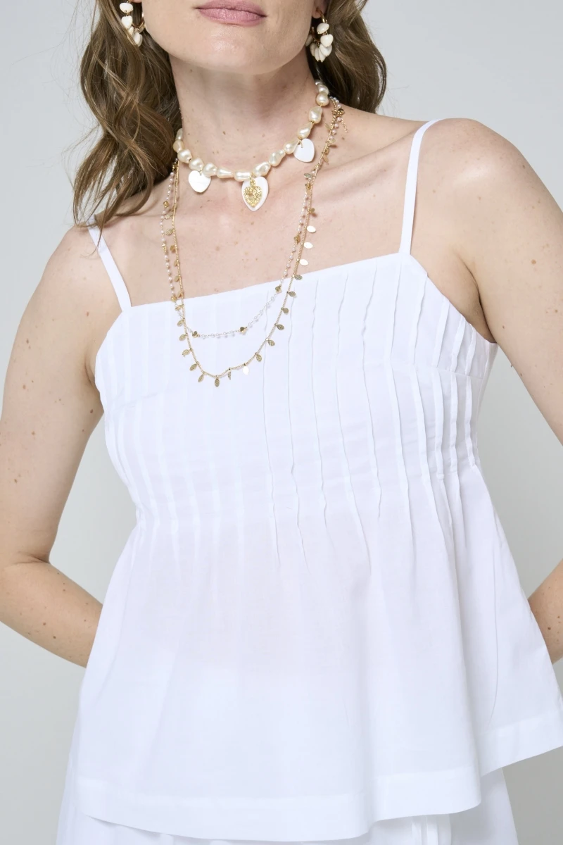 Hidrogênio - WHITE PLEATED DRESS - 20603002 Hidrogênio - WHITE PLEATED DRESS - 20603002