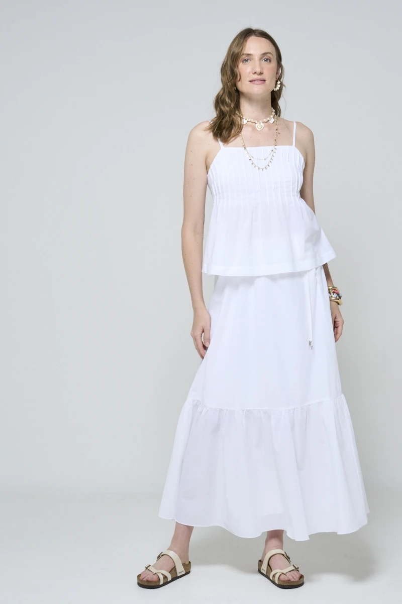 Hidrogênio - WHITE PLEATED DRESS - 20603002 Hidrogênio - WHITE PLEATED DRESS - 20603002