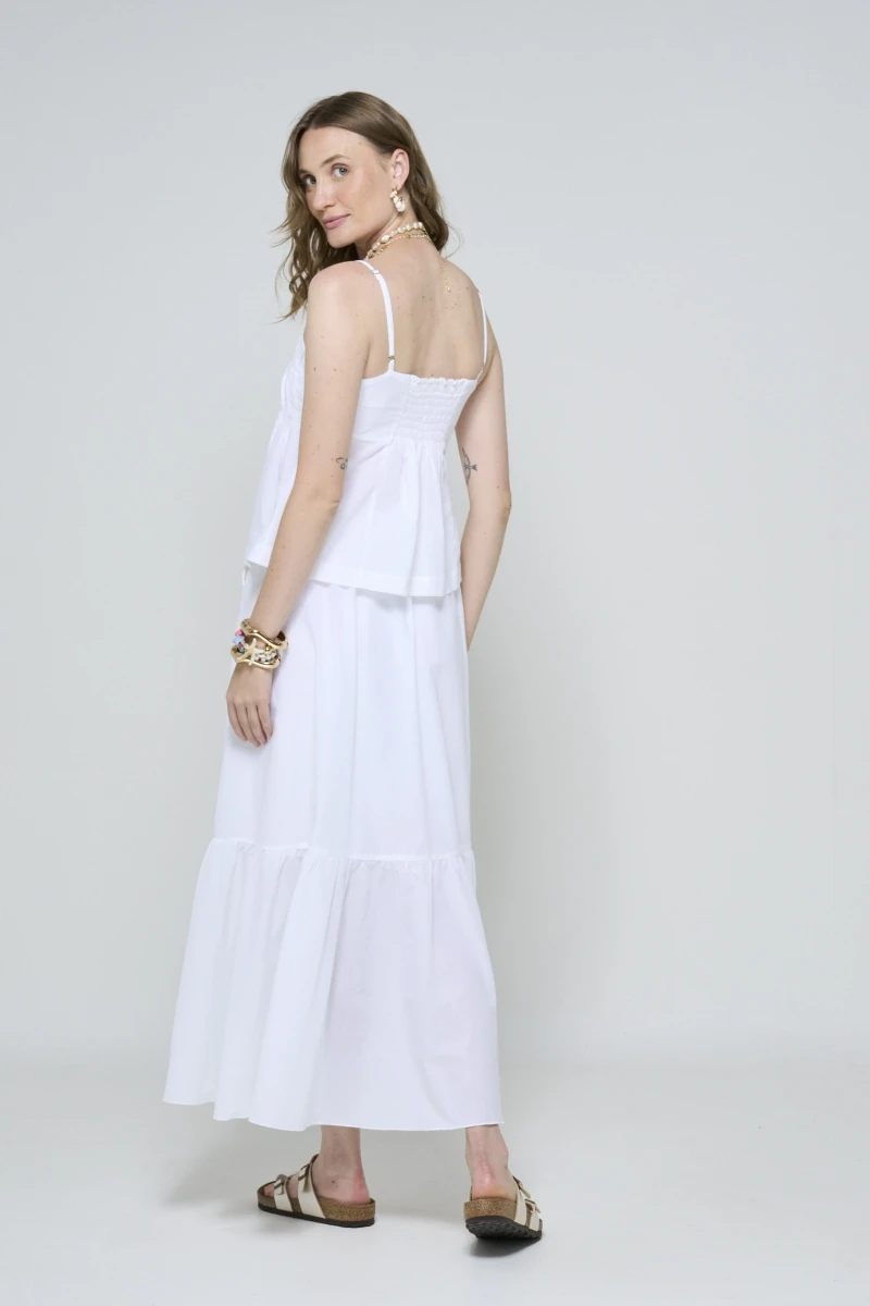 Hidrogênio - WHITE PLEATED DRESS - 20603002 Hidrogênio - WHITE PLEATED DRESS - 20603002