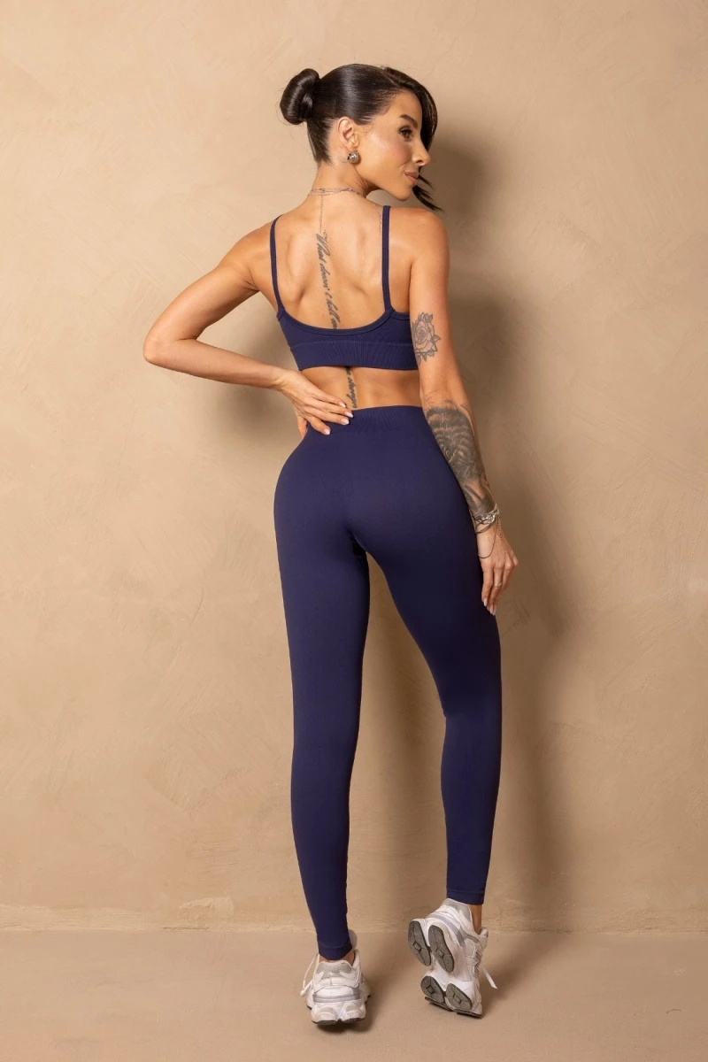 Hipkini - Time for Me Seamless Navy Blue Leggings - 33331654