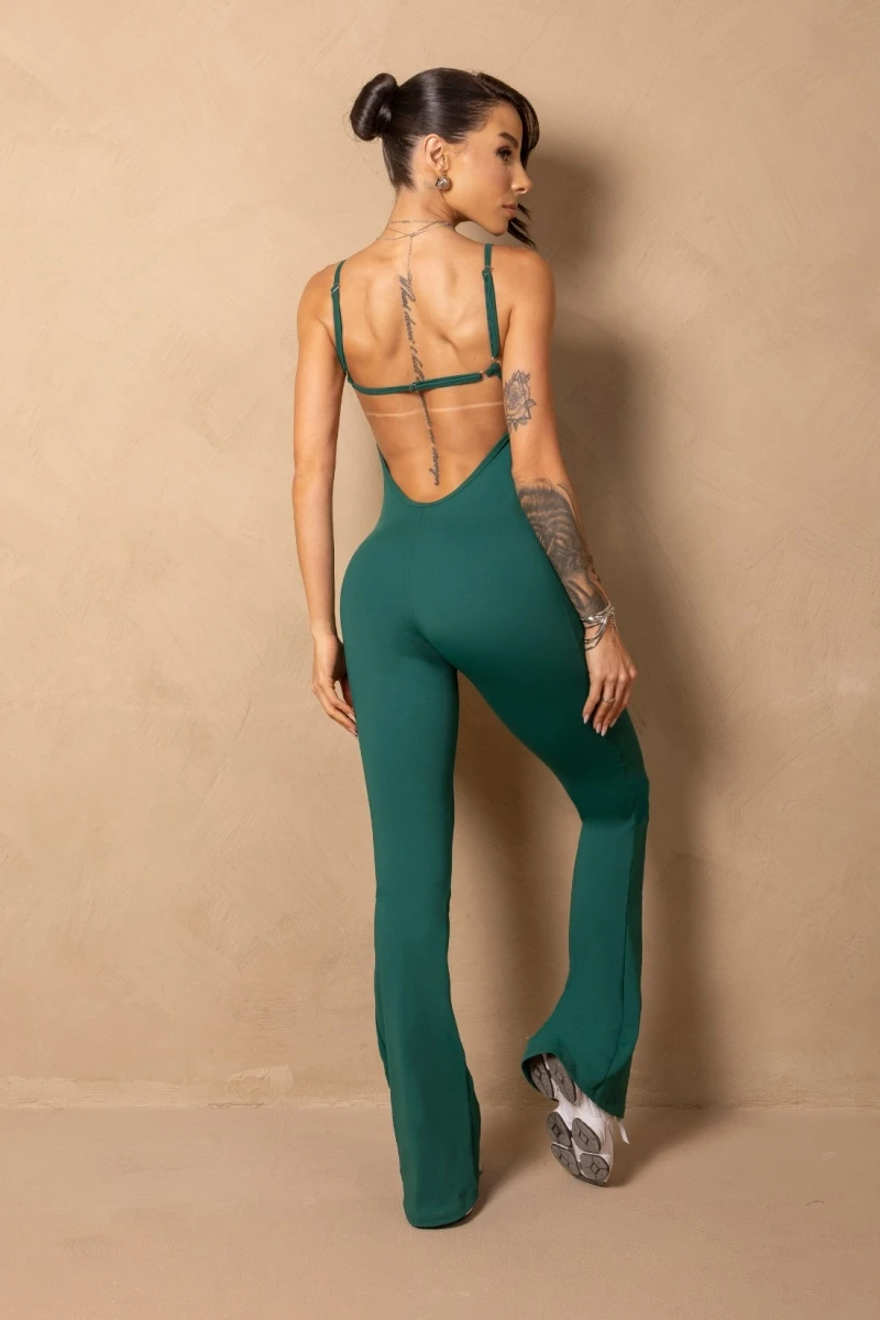 Hipkini - Jumpsuit Fitness Time For Me Verde Flare - 33331442