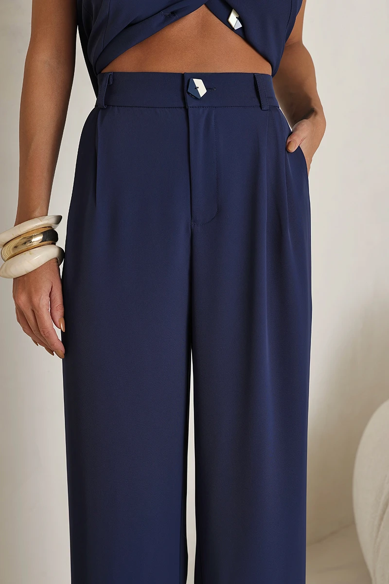Dot Clothing - Set Dot Clothing Carla Alfaiataria Det. Blue Button - 2850AZUL