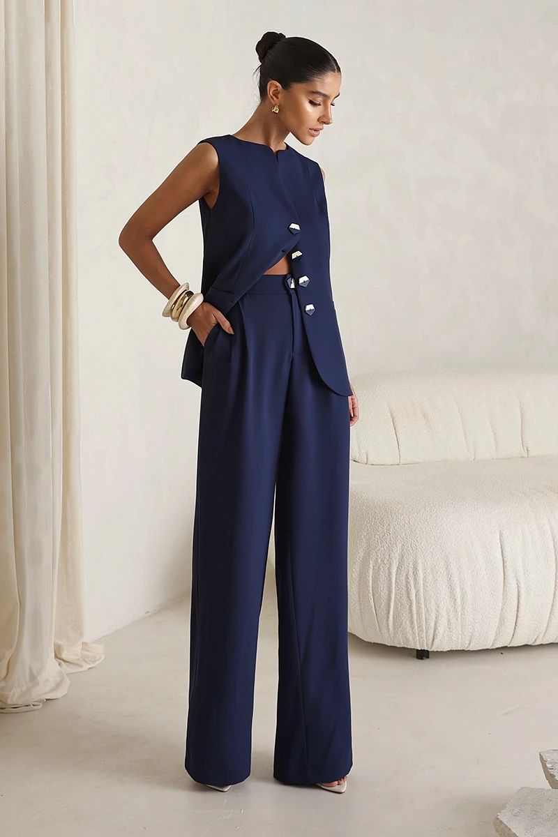 Dot Clothing - Set Dot Clothing Carla Alfaiataria Det. Blue Button - 2850AZUL