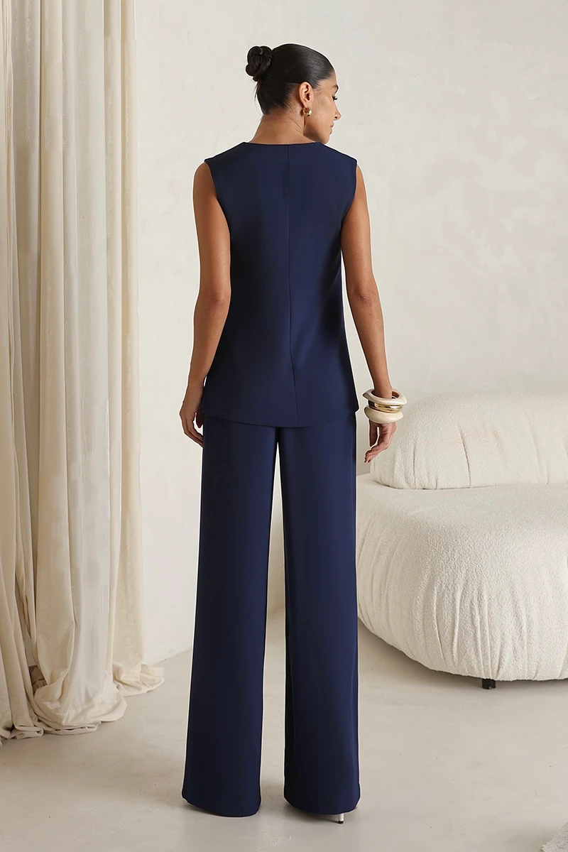 Dot Clothing - Set Dot Clothing Carla Alfaiataria Det. Blue Button - 2850AZUL