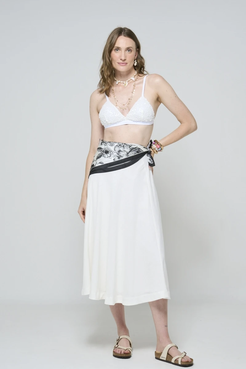 Hidrogênio - OFF-WHITE SEQUINED CUSHION TOP - 20607018 Hidrogênio - OFF-WHITE SEQUINED CUSHION TOP - 20607018