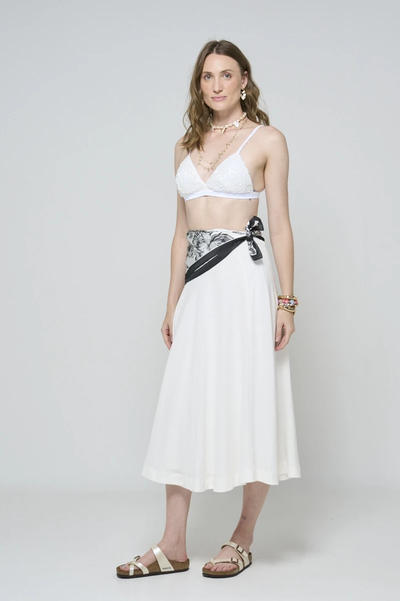 Hidrogênio - OFF-WHITE SEQUINED CUSHION TOP - 20607018 Hidrogênio - OFF-WHITE SEQUINED CUSHION TOP - 20607018