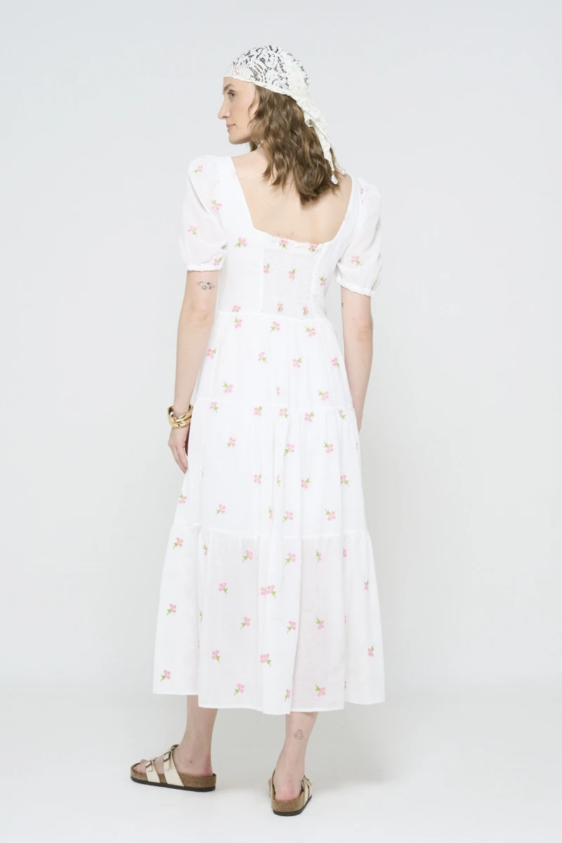 Hidrogênio - Off-white embroidered midi dress - 20583018 Hidrogênio - Off-white embroidered midi dress - 20583018