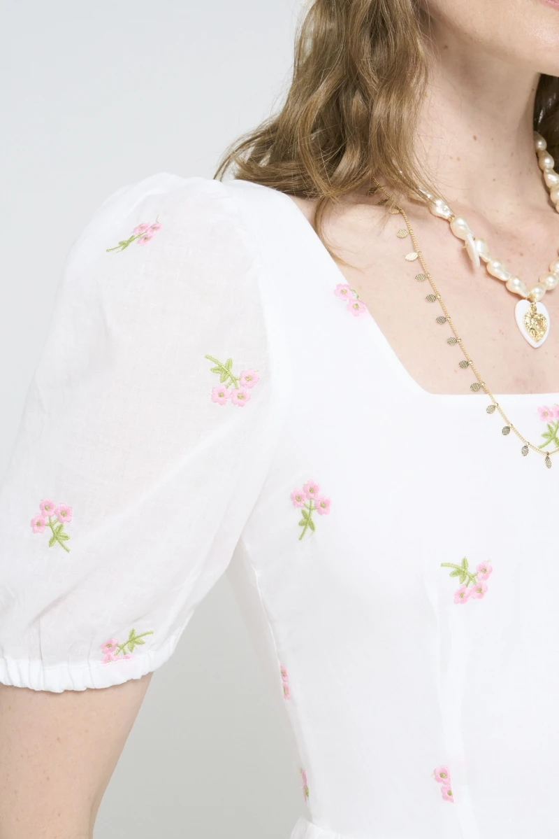 Hidrogênio - Off-white embroidered midi dress - 20583018 Hidrogênio - Off-white embroidered midi dress - 20583018