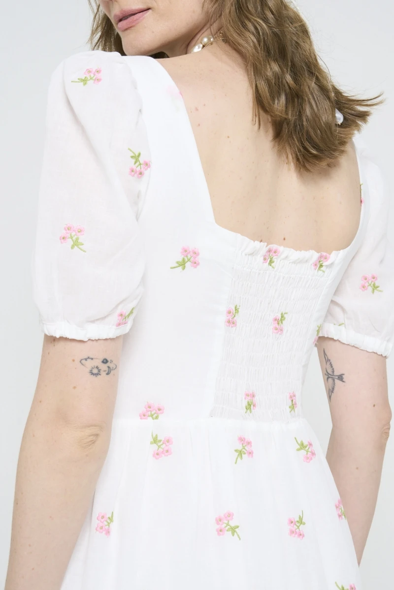 Hidrogênio - Off-white embroidered midi dress - 20583018 Hidrogênio - Off-white embroidered midi dress - 20583018