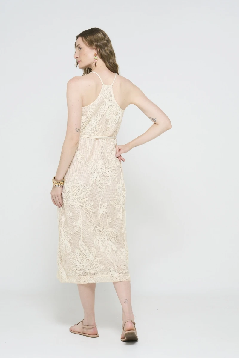 Hidrogênio - BEIGE EMBROIDERED SWIMMER DRESS - 20576003 Hidrogênio - BEIGE EMBROIDERED SWIMMER DRESS - 20576003