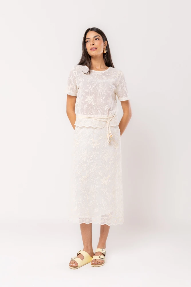 Hidrogênio - OFF-WHITE MESH T-SHIRT - 20521018