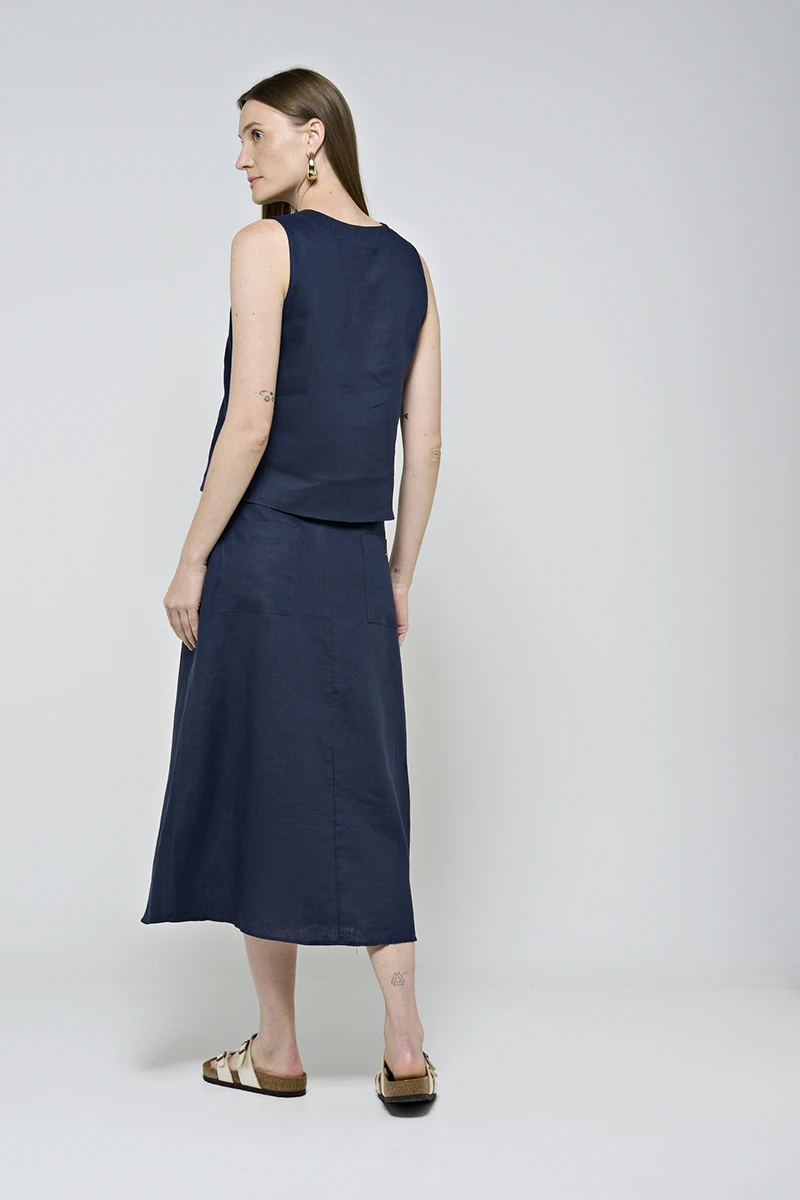 Hidrogênio - Navy V-neck tank top - 20535004 Hidrogênio - Navy V-neck tank top - 20535004