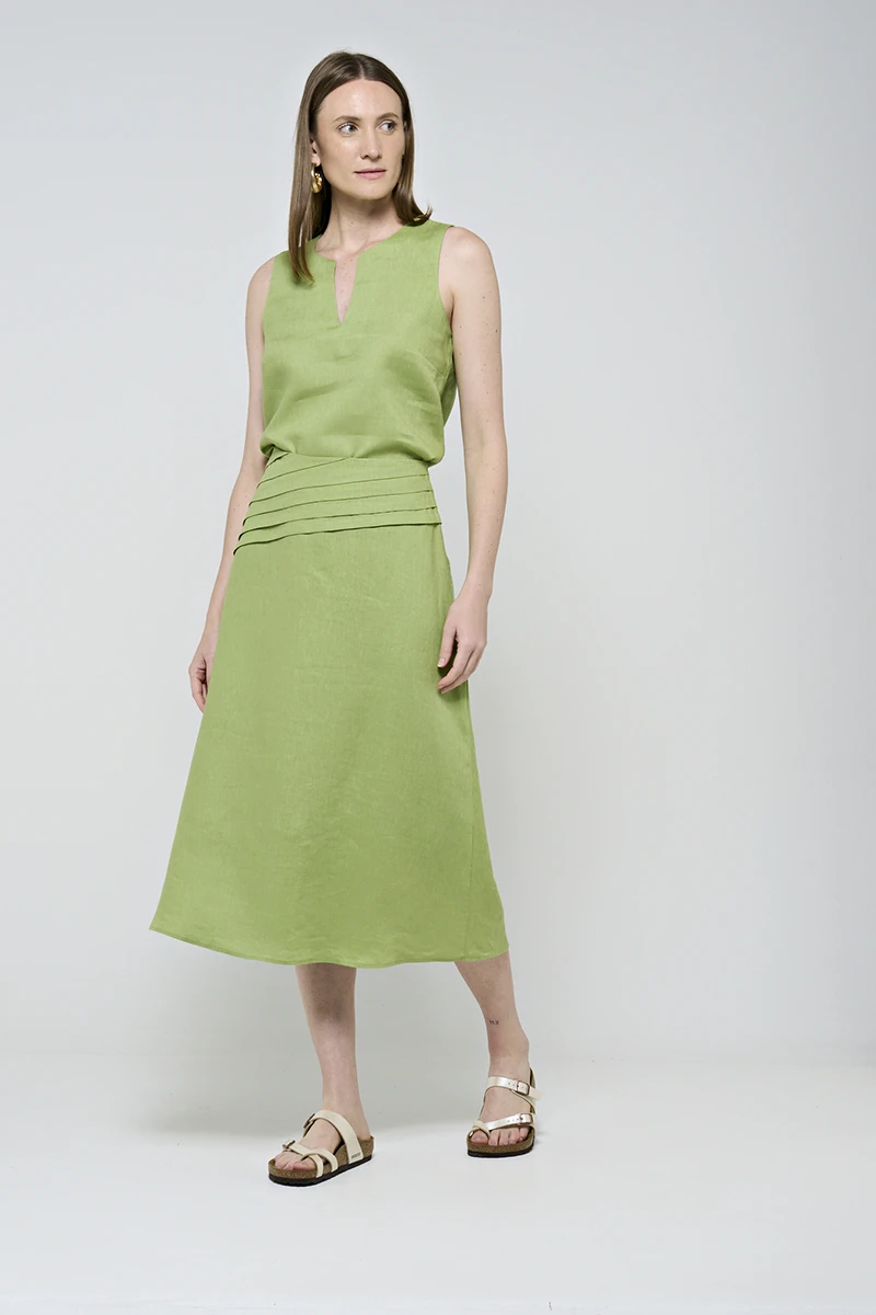 Hidrogênio - Grass Green V-Neck Tank Top - 20535604