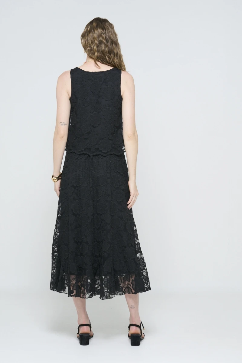 Hidrogênio - BLACK RUFFLED SKIRT - 20619001 Hidrogênio - BLACK RUFFLED SKIRT - 20619001