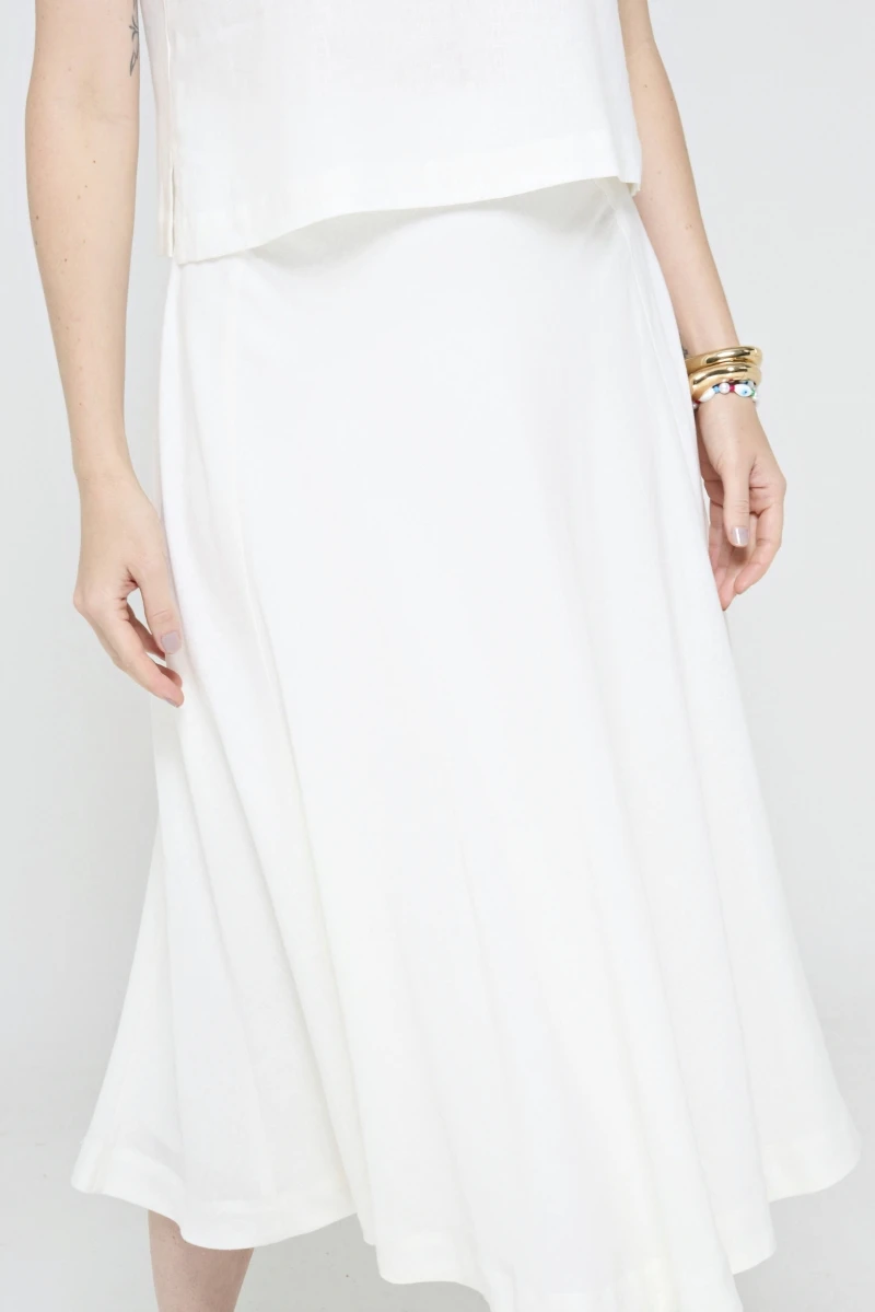 Hidrogênio - GODE SKIRT WITH OFF-WHITE CUTOUTS - 20578018