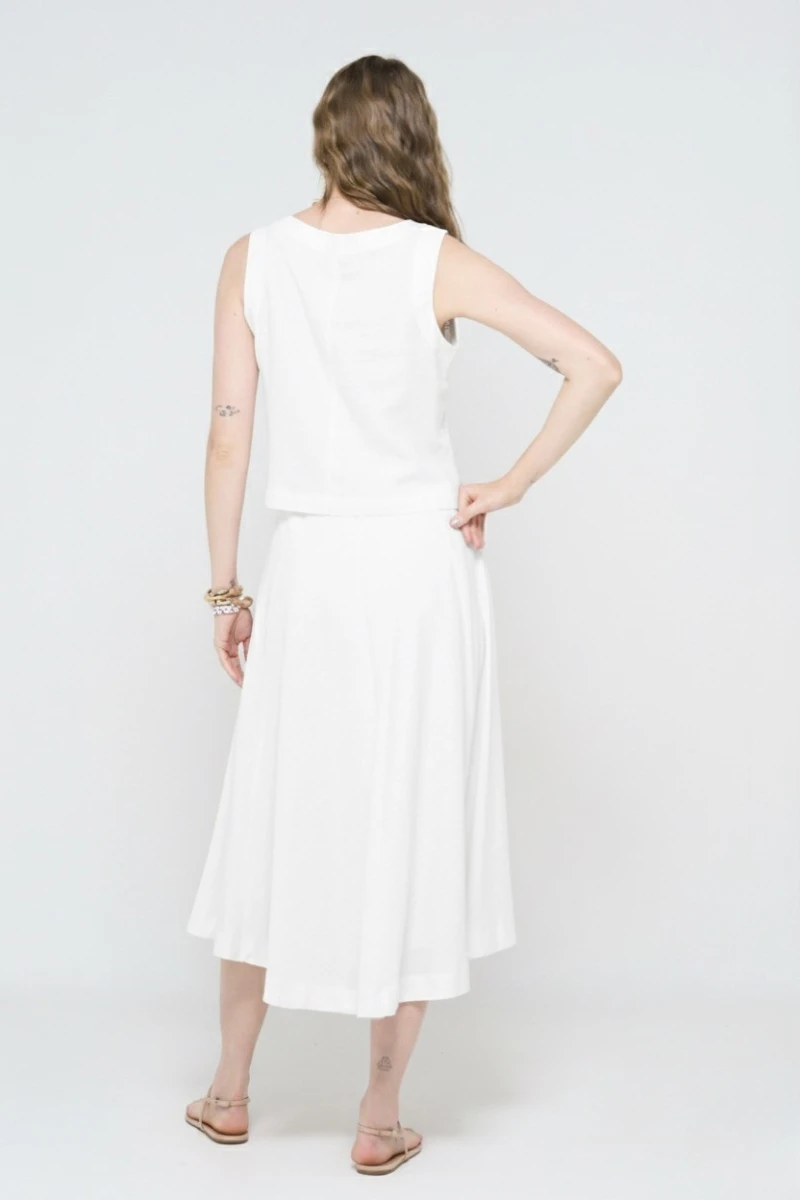 Hidrogênio - GODE SKIRT WITH OFF-WHITE CUTOUTS - 20578018