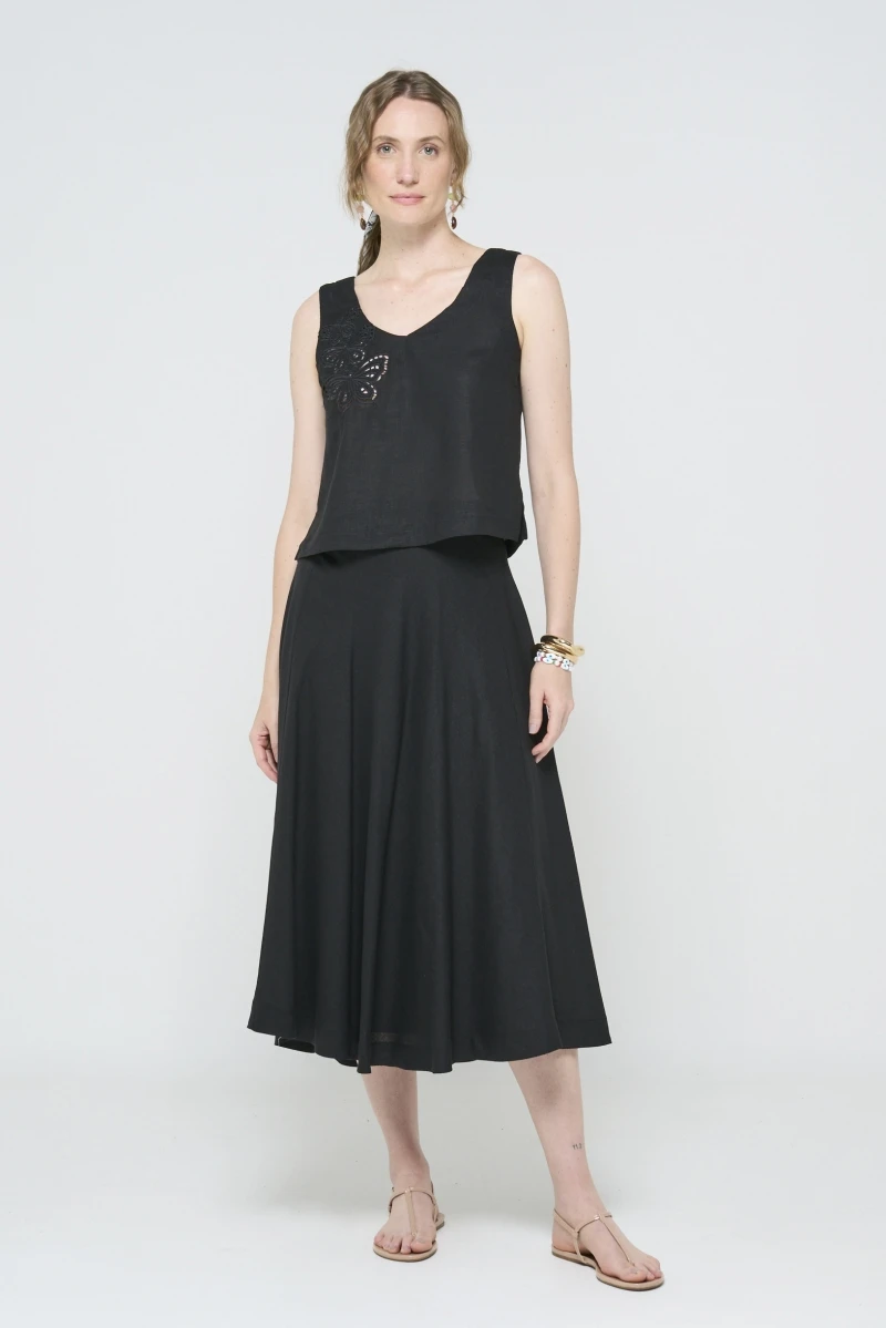 Hidrogênio - GODE SKIRT WITH BLACK CUTOUTS - 20578001 Hidrogênio - GODE SKIRT WITH BLACK CUTOUTS - 20578001