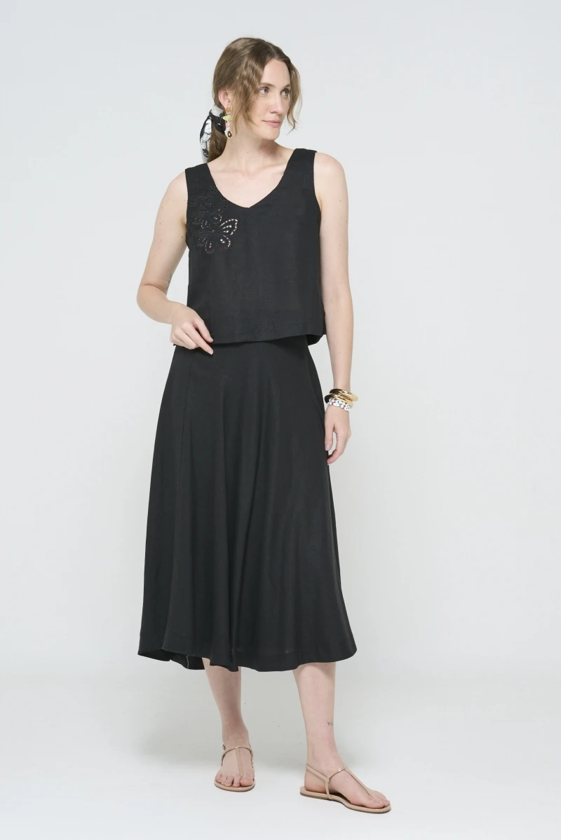Hidrogênio - GODE SKIRT WITH BLACK CUTOUTS - 20578001 Hidrogênio - GODE SKIRT WITH BLACK CUTOUTS - 20578001