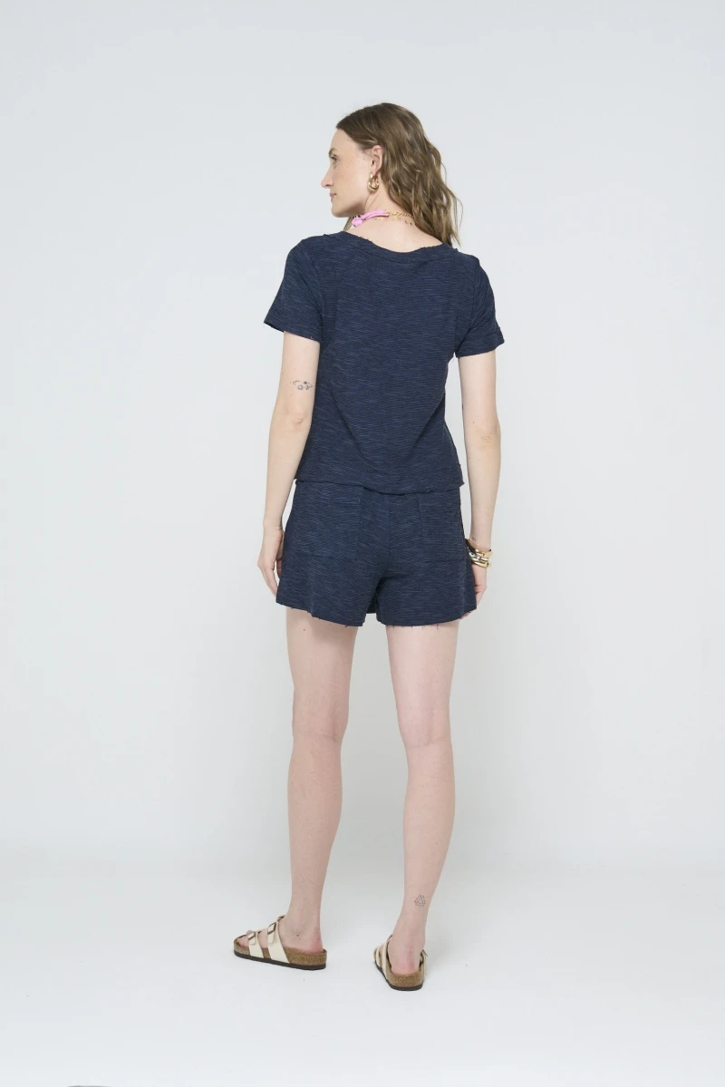 Hidrogênio - NAVY THREADED SKIRT SHORTS - 20592004 Hidrogênio - NAVY THREADED SKIRT SHORTS - 20592004