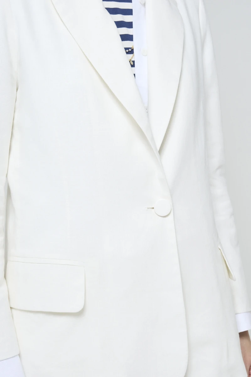 Hidrogênio - CLASSIC ONE-BUTTON OFF-WHITE BLAZER - 20573018 Hidrogênio - CLASSIC ONE-BUTTON OFF-WHITE BLAZER - 20573018