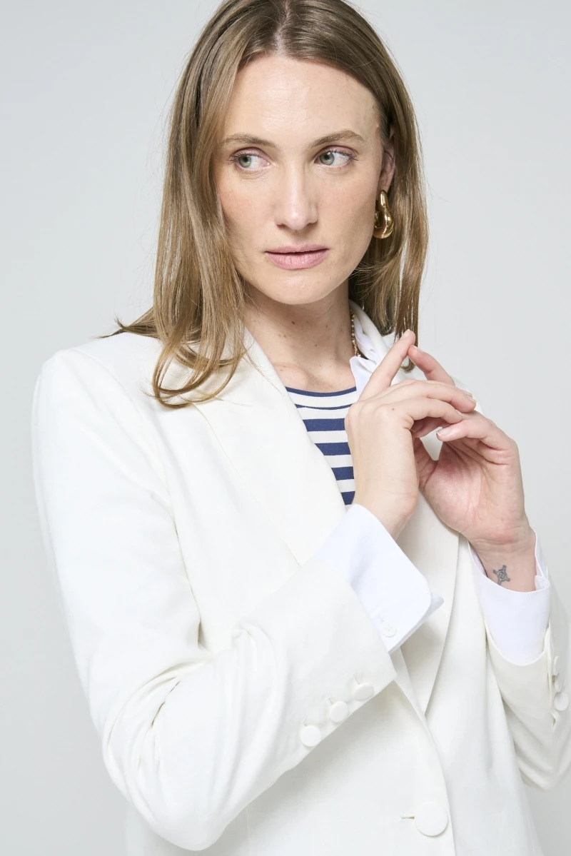 Hidrogênio - CLASSIC ONE-BUTTON OFF-WHITE BLAZER - 20573018 Hidrogênio - CLASSIC ONE-BUTTON OFF-WHITE BLAZER - 20573018