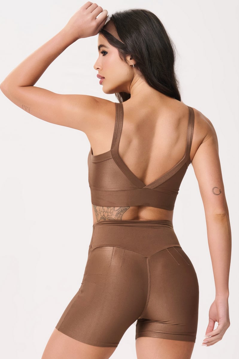 Lets Gym - Top Bright Mocha Mousse - 2141BMM Lets Gym - Top Bright Mocha Mousse - 2141BMM