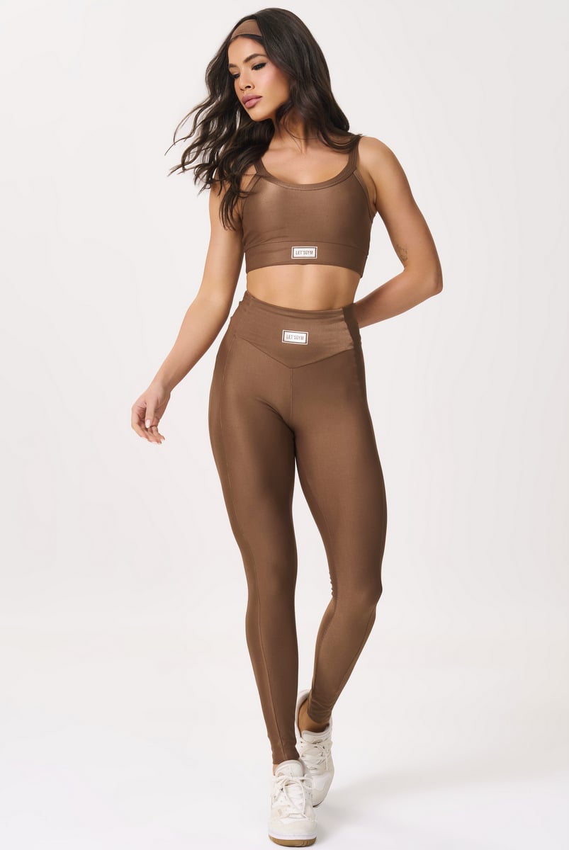 Lets Gym - Bright Mocha Mousse Leggings - 2142BMM