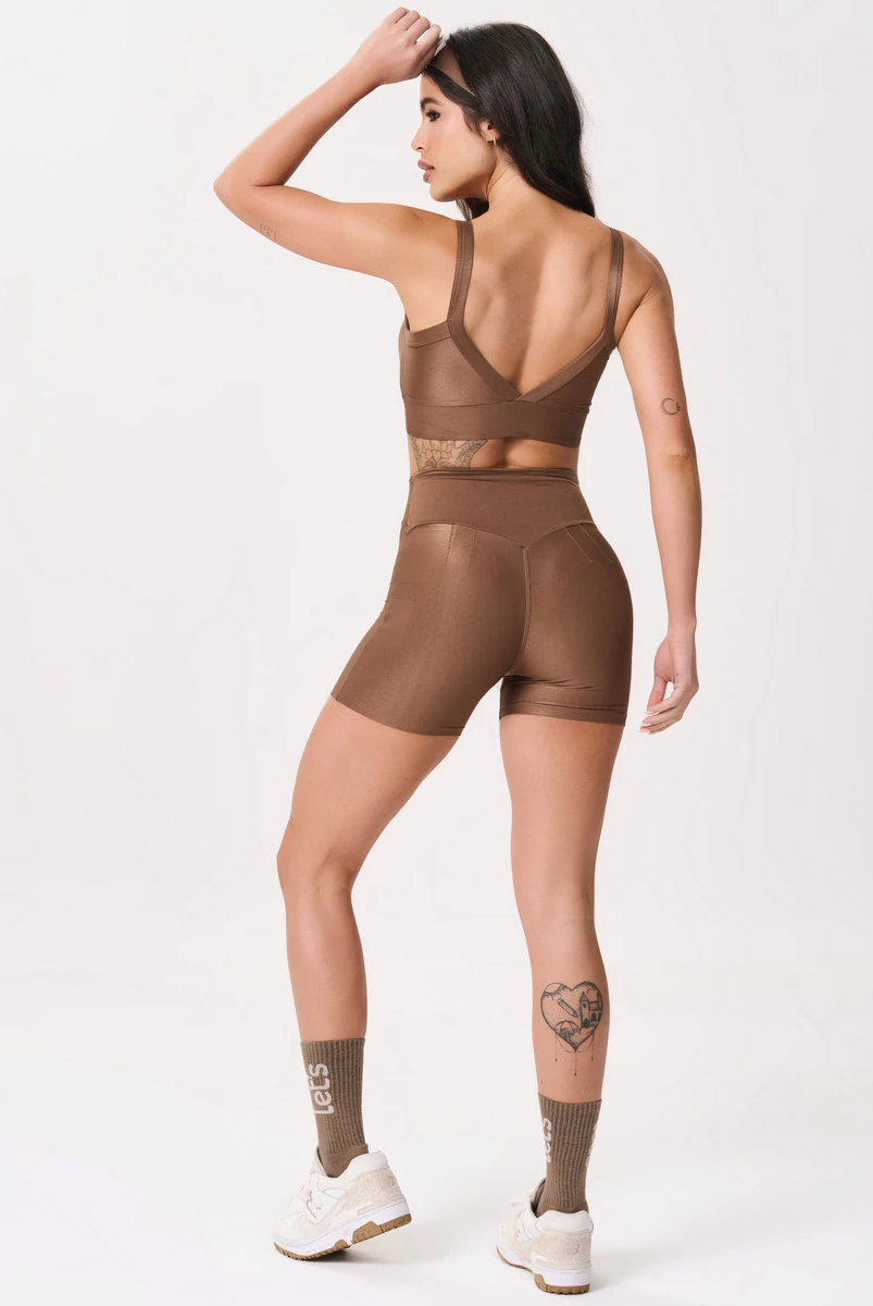 Lets Gym - Short Bright Mocha Mousse - 2143BMM